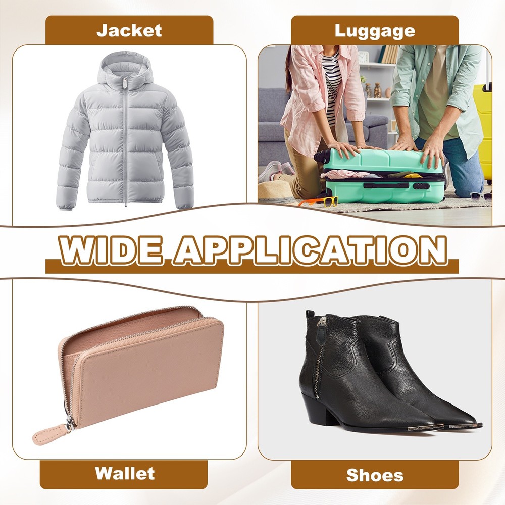 2Pcs Leather Zipper Pull, 1.5 Inch Leaf Shape Leather Zip Puller(Black)