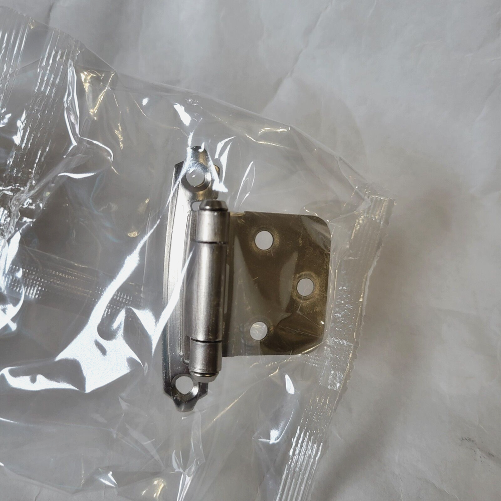 50 Pcs Satin Nickel Cabinet Hinges Variable Overlay for Kitchen, Bathroom