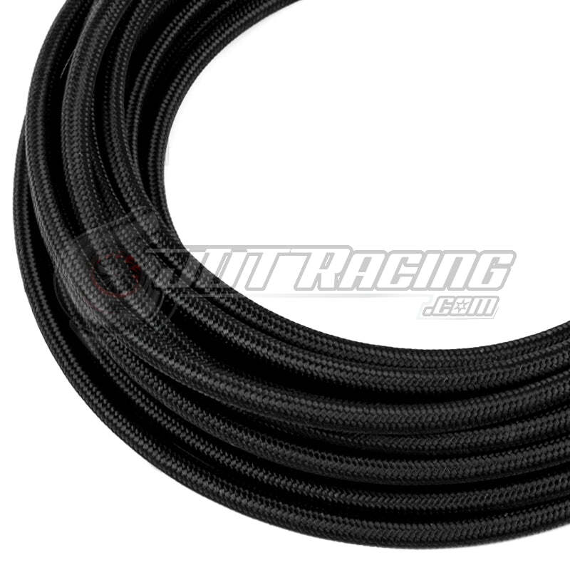 AN16 16AN Black Nylon Braided Stainless Steel Hose HIGH QUALITY 25FT Feet Length