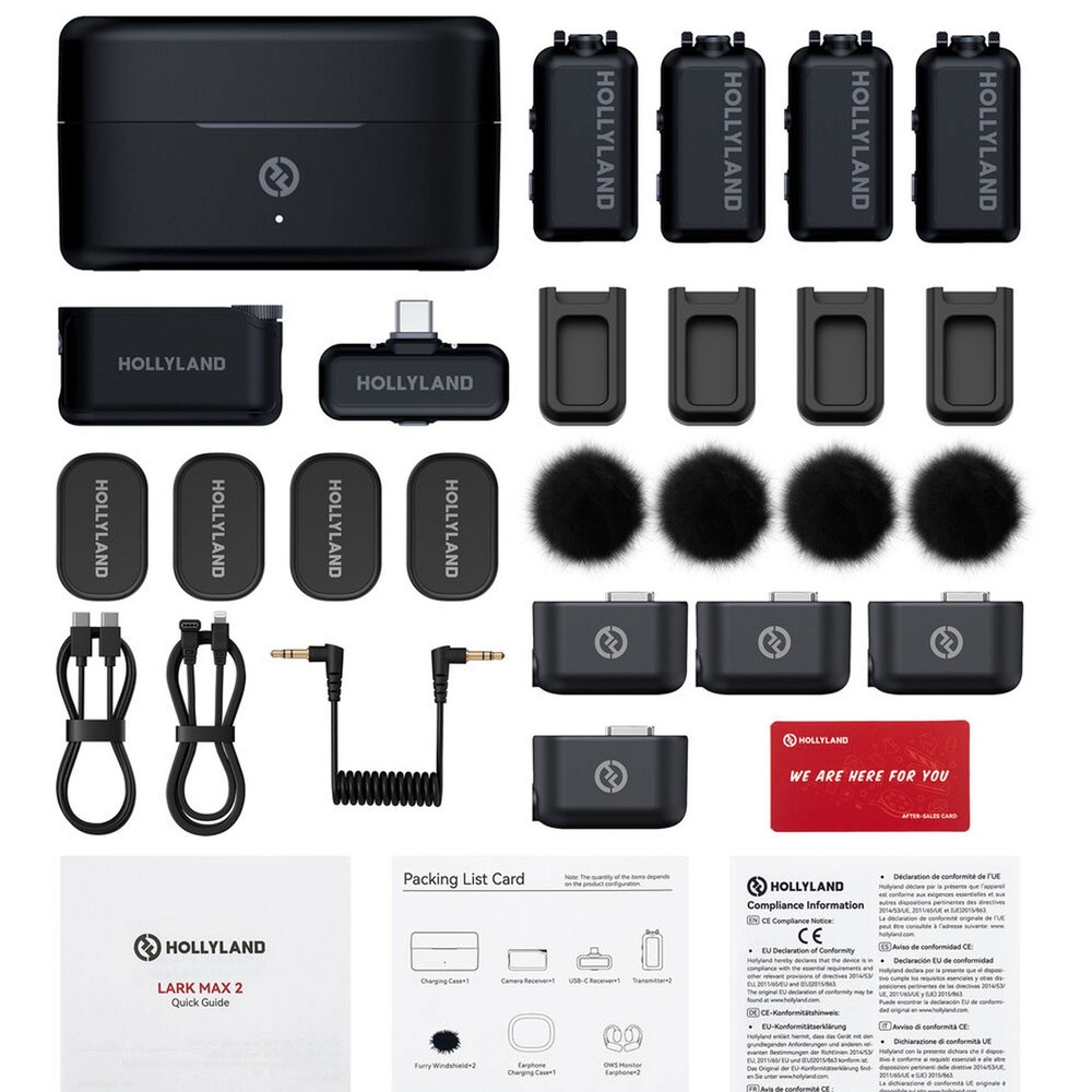 Hollyland LARK M2 COMBO 2-Person Wireless Combo Microphone System Video Bundle