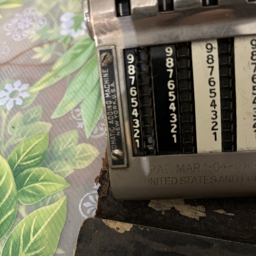 Antique GOLDEN GEM 4 ¾” Automatic Adding Machine NY Pocket Size c. 1907: Working