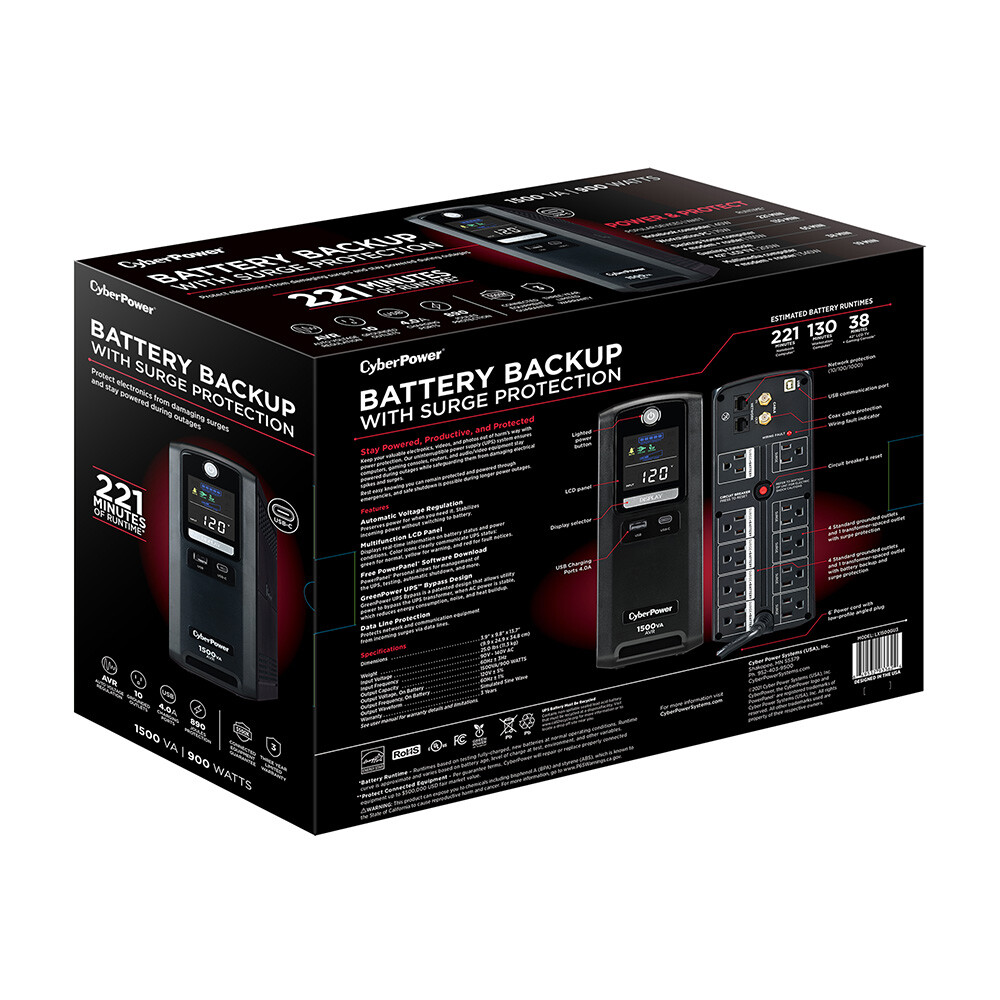 CyberPower 1500V Battery Backup System w/ LCD