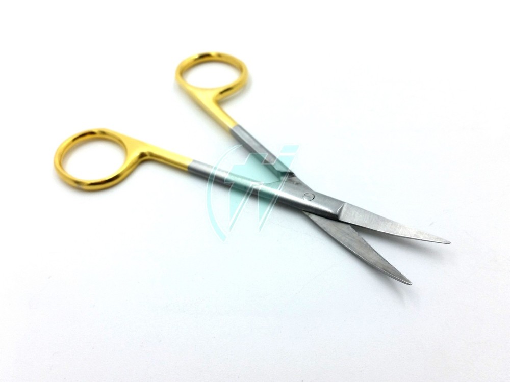 Gold Handle IRIS Micro Dissecting Scissors Curved 4.5"