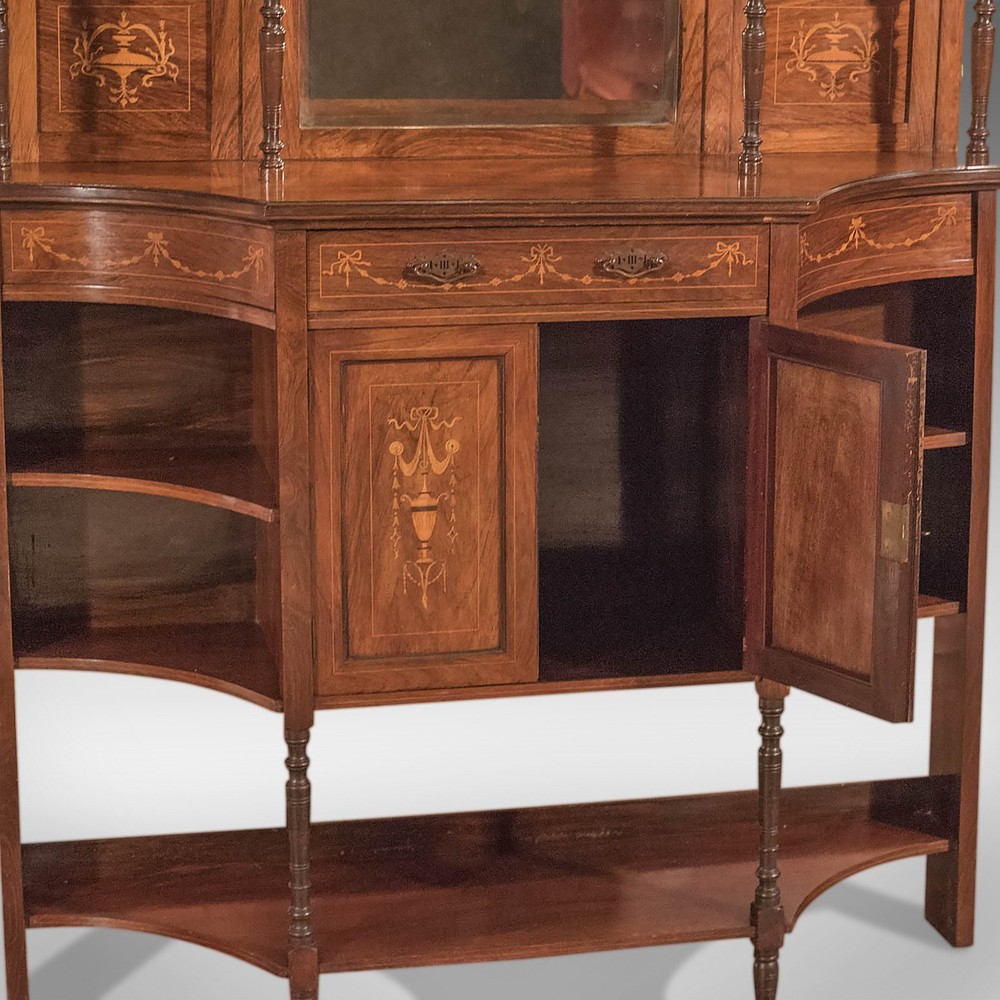 Antique Sideboard, Edwardian Mirror Back c1910