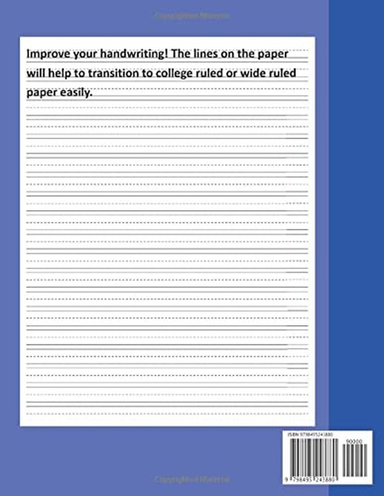 Cursive Handwriting Small Print : Blank Narrow Lined Handwriting Practice Pap...