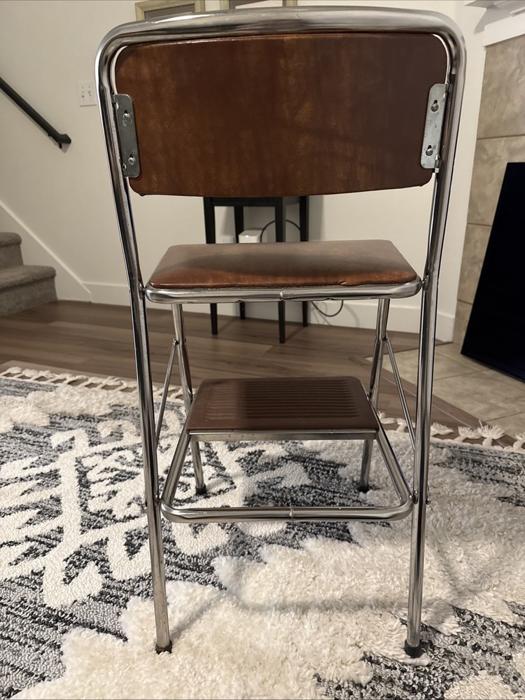 Cosco Vintage Brown Two Step Stool Chair