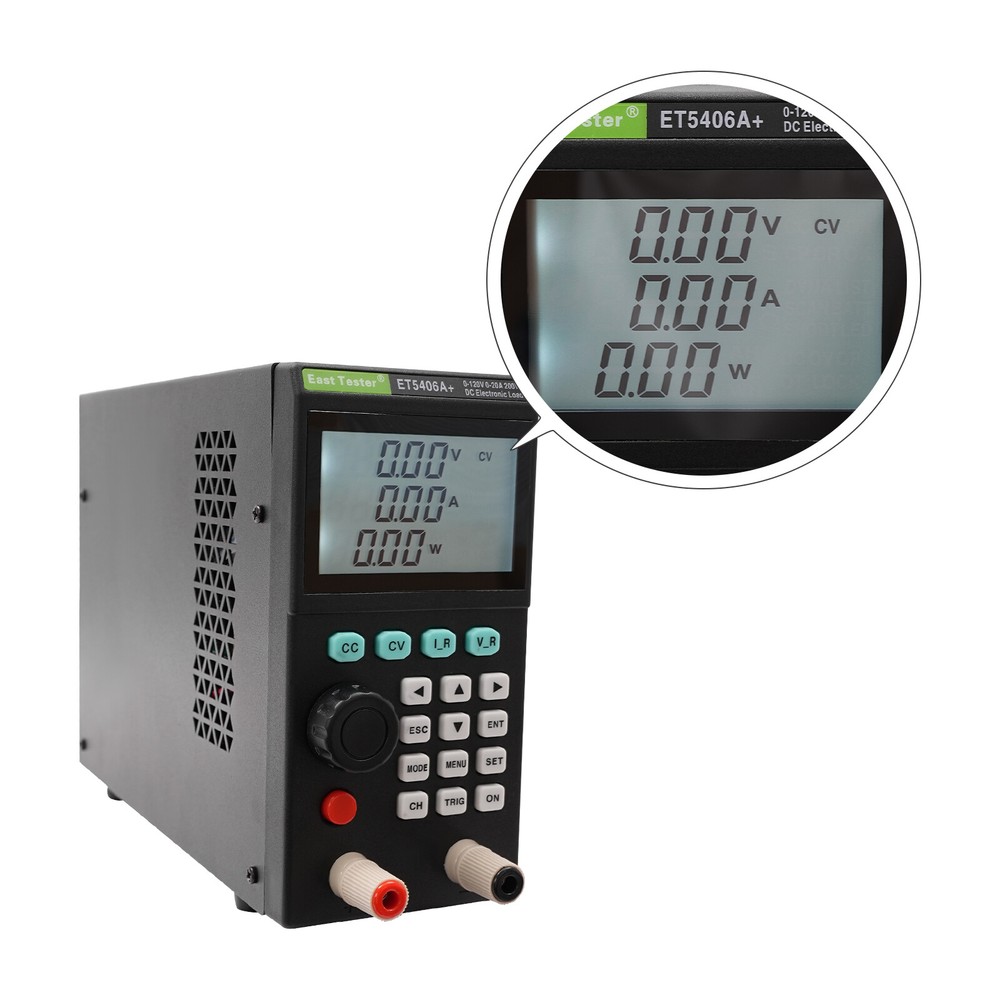 200W Load Tester Electronic Load Tester Rectangular Battery Tester 0-120V 0-20A