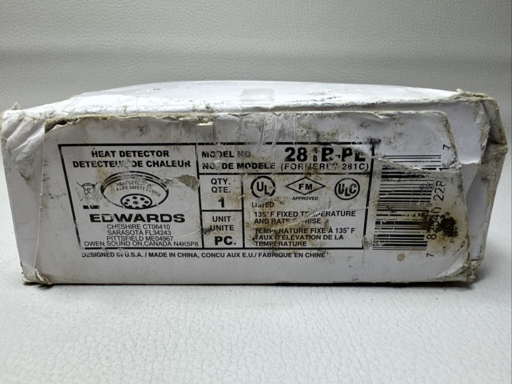 Edwards 284B-PL Heat Detector New Sealed