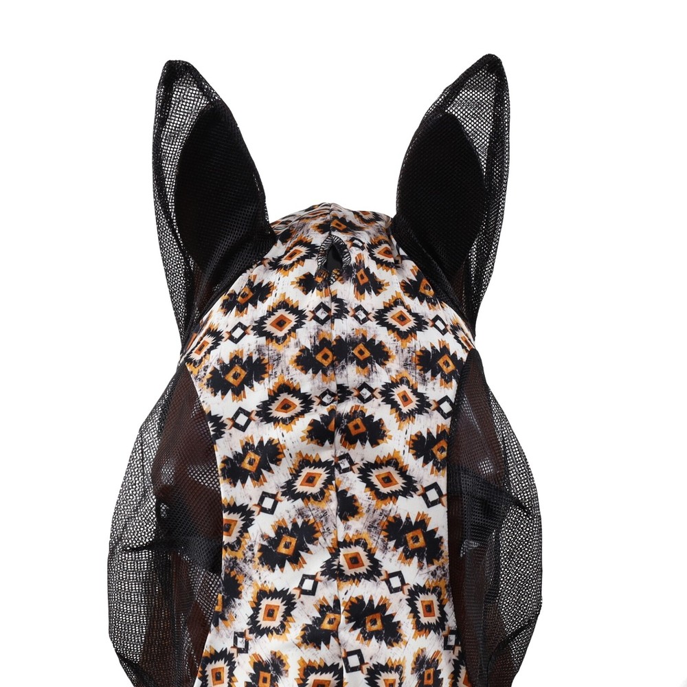 FLY MASK Aztec Sunstone Lycra One Size Fits Most Pull On Protect from Bugs &Sun