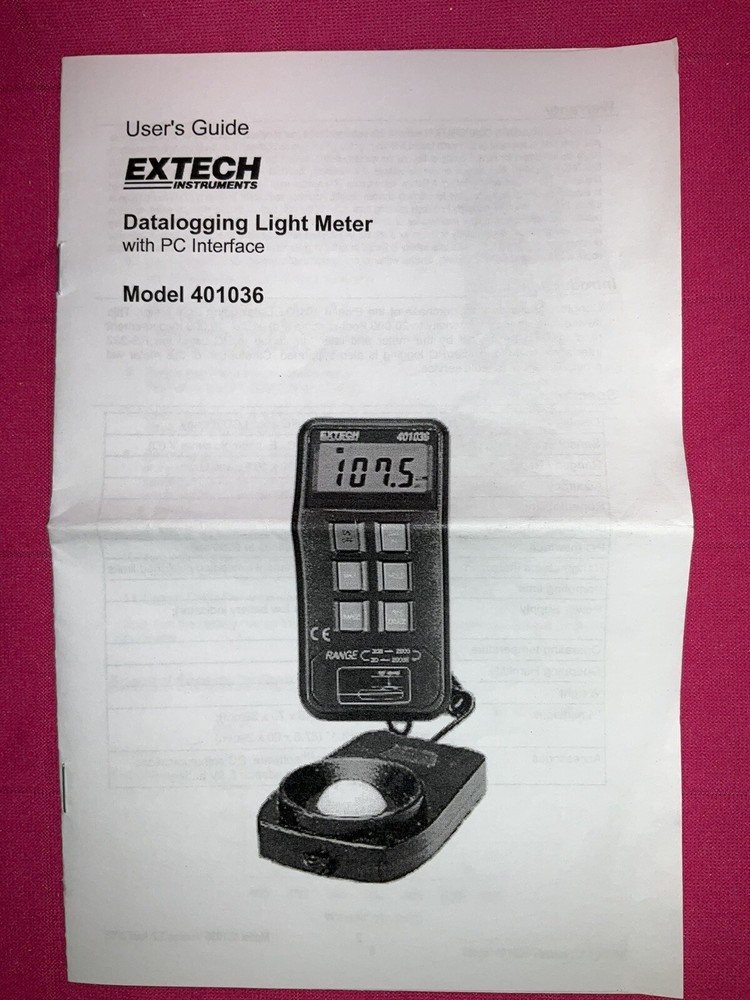 Extech 401036 Datalogging Light Meter