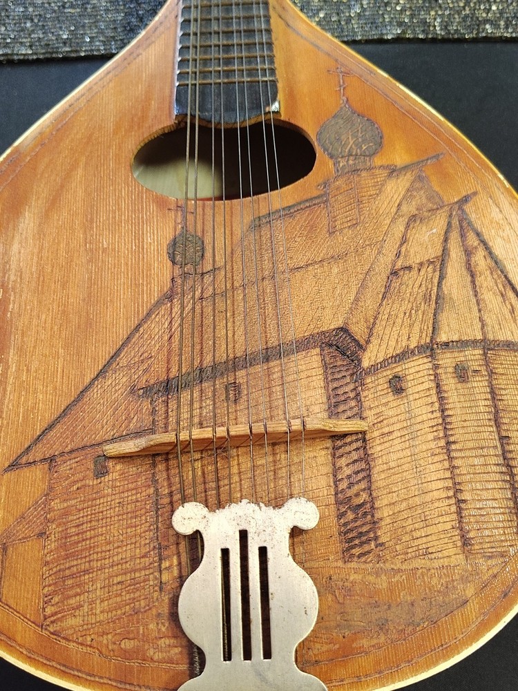 Vintage 1970s Russian Mandolin 8 String, 24", Accented