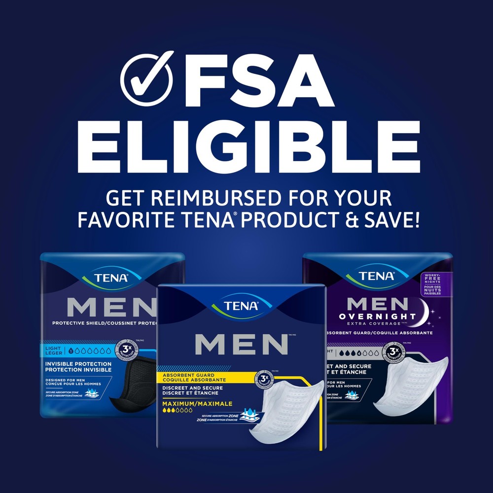 Tena Men Light Incontinence Protective Shield for Men, Bladder Control, Discrete