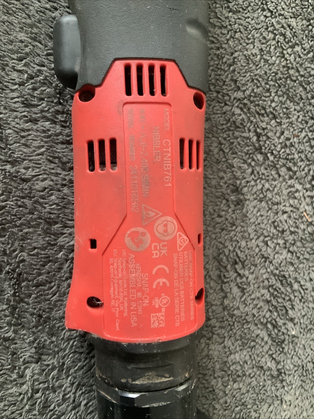 Snap On Ctnib761, 14.4volt Microlithium Nibbled Tool…tool Only……works Fine….