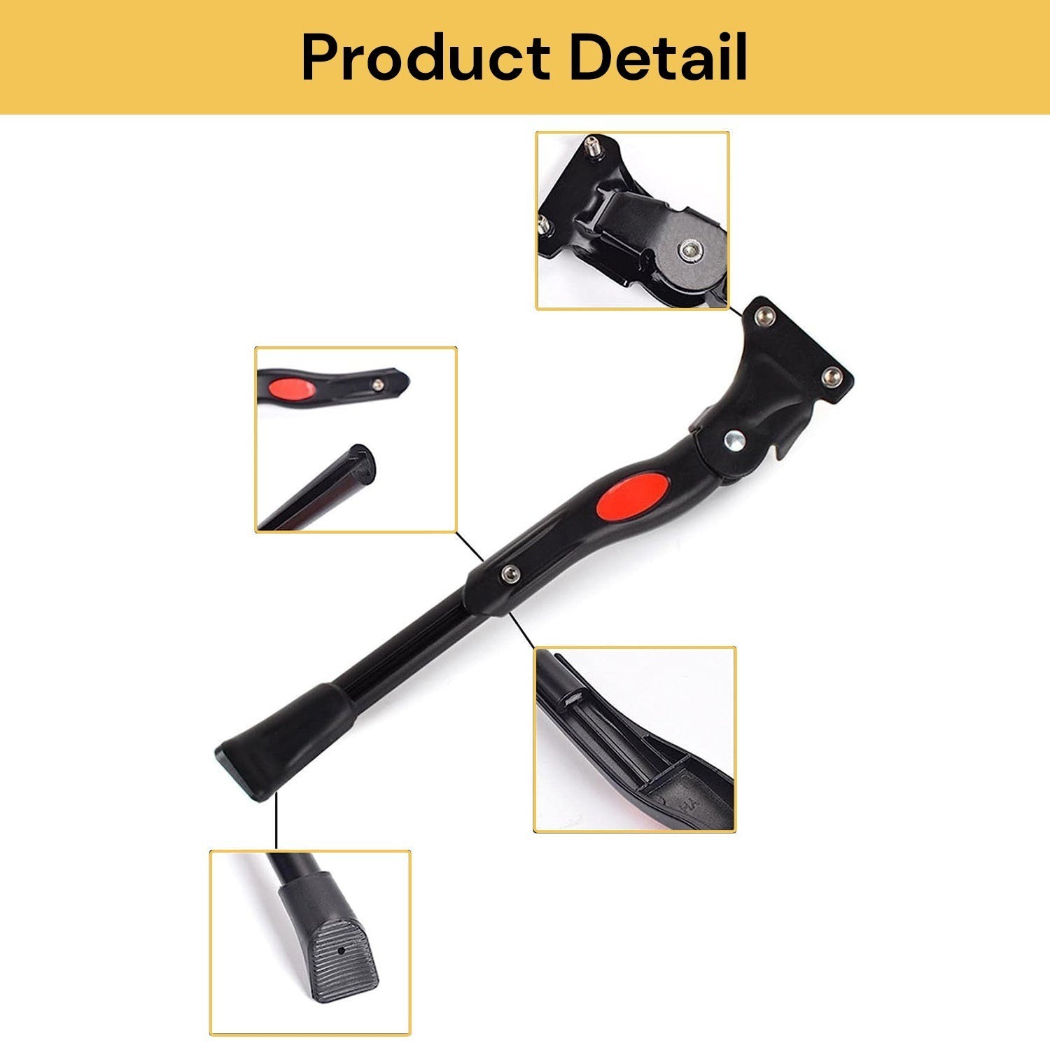 Adjustable Bicycle Kickstand Non-Slip Easy Bike Side Kick Stand for Most 16"-26"