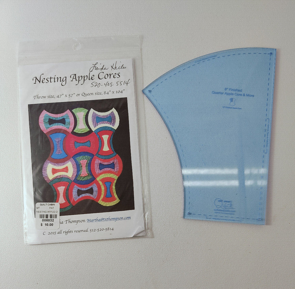 Nesting Apple Cores - Martha Thompson Quilting Pattern **WRONG SIZE TEMPLATE**