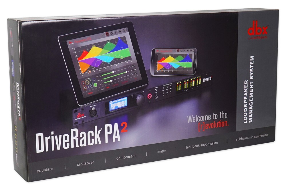 DBX DriveRack PA2 Sound Signal Processor Speaker Manage System+Headphones+Cables