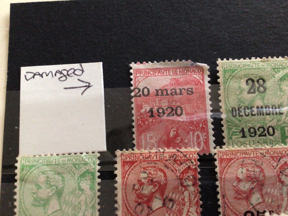 Monaco early mounted mint & used stamps A12594