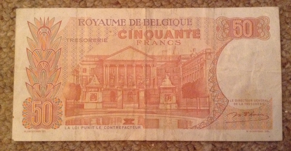 Belgium Banknote. 50 Francs. Dated 1966