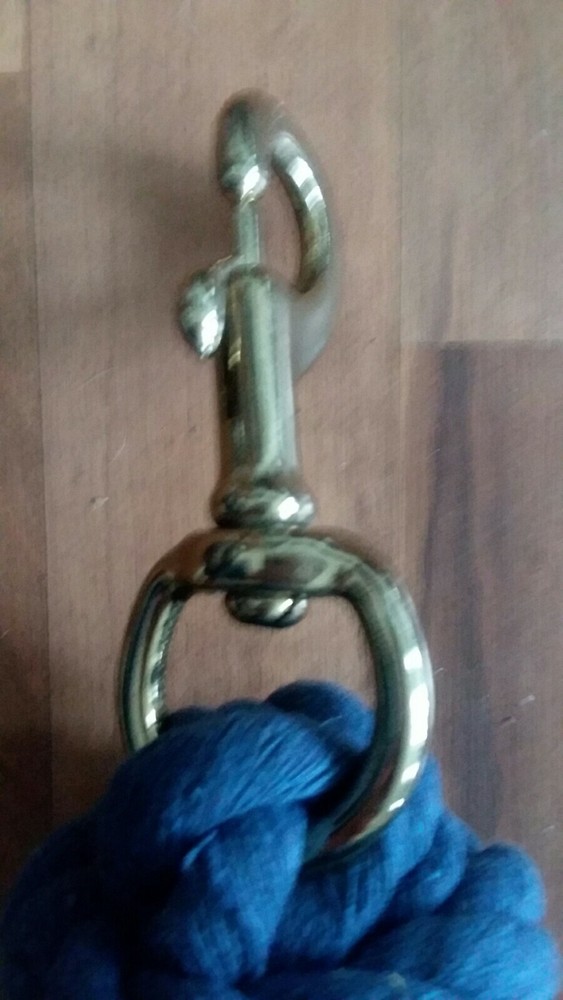 WEAVER SOLID COLOR Blue COTTON LEAD ROPE WITH SOLID BRASS 225 SNAP 35-1910
