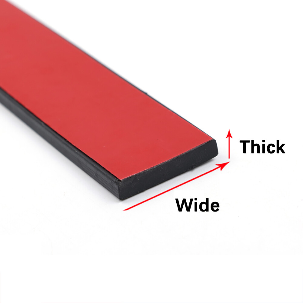 Self Adhesive Rubber Strip Pads Adhesive Backed Solid Seals Gasket Various Sizes