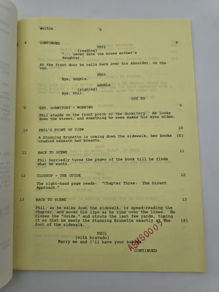 AMAZING STORIES / Michael McDowell 1986 TV Script, Jon Cryer "Miscalculation"