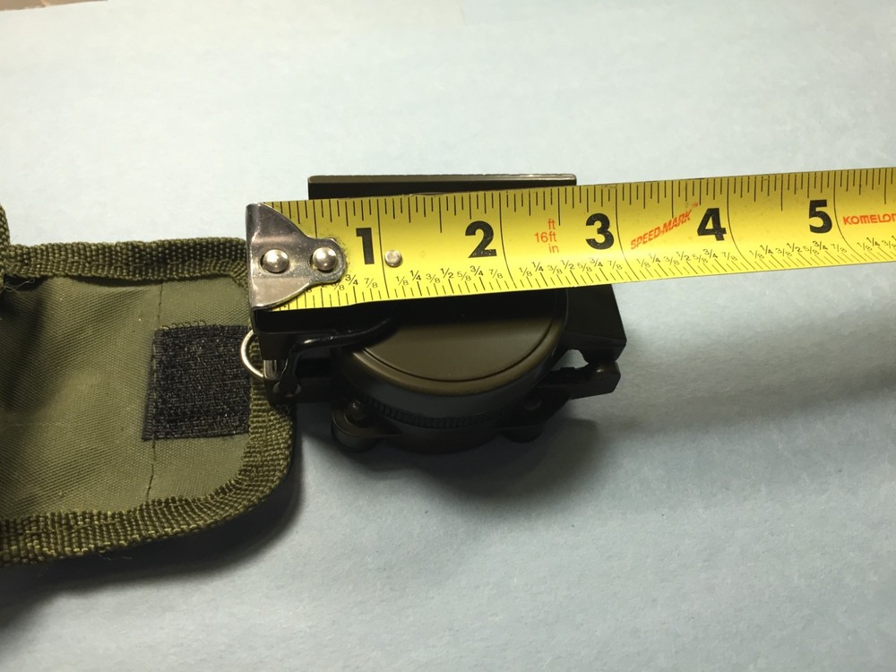 Military style plastic Compass with pouch (green)