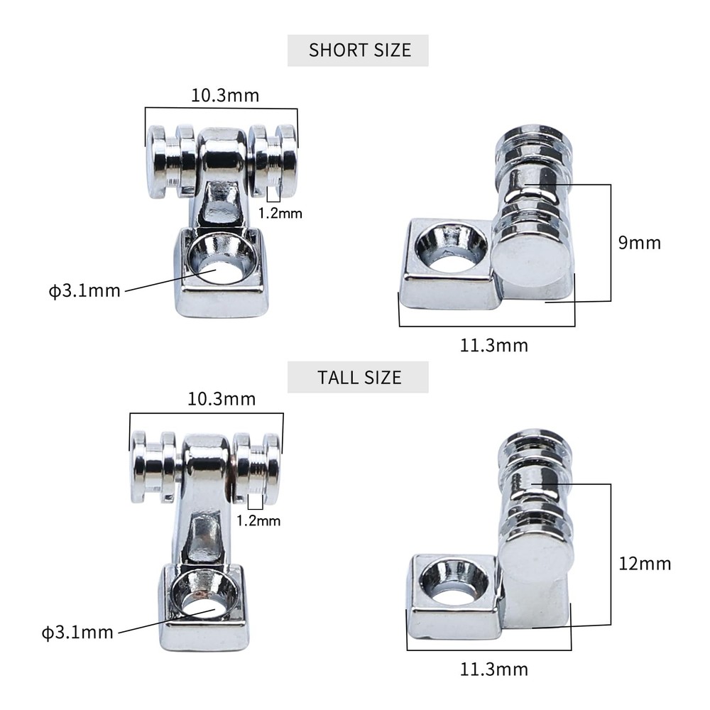 2 PCS Stainless Steel Roller String Retainer for Electric Guitar String Guide...