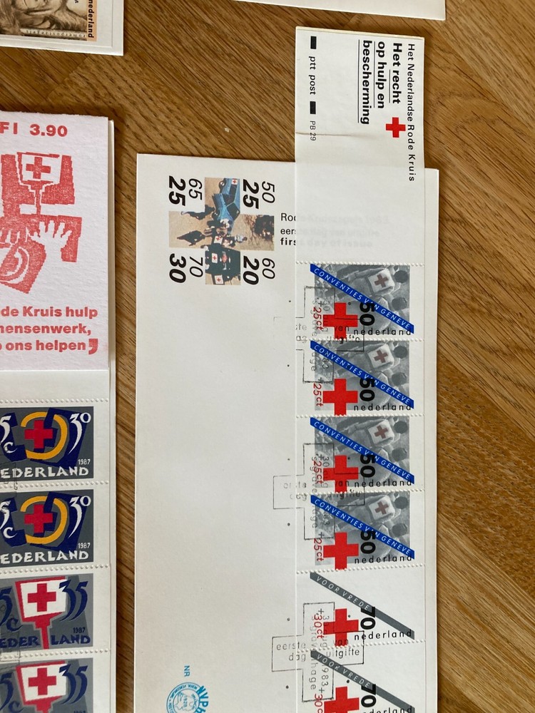 Netherlands 5 FDC covers with complete stamp booklets, unusual