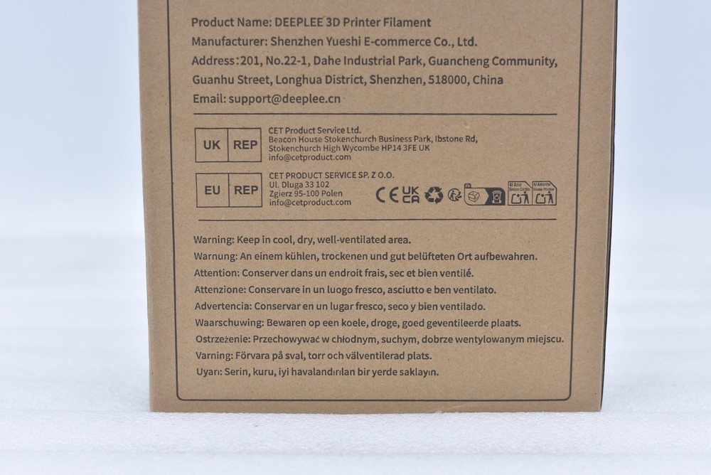 Deeplee 3D Printer Filament PLA+ 1.75mm Black