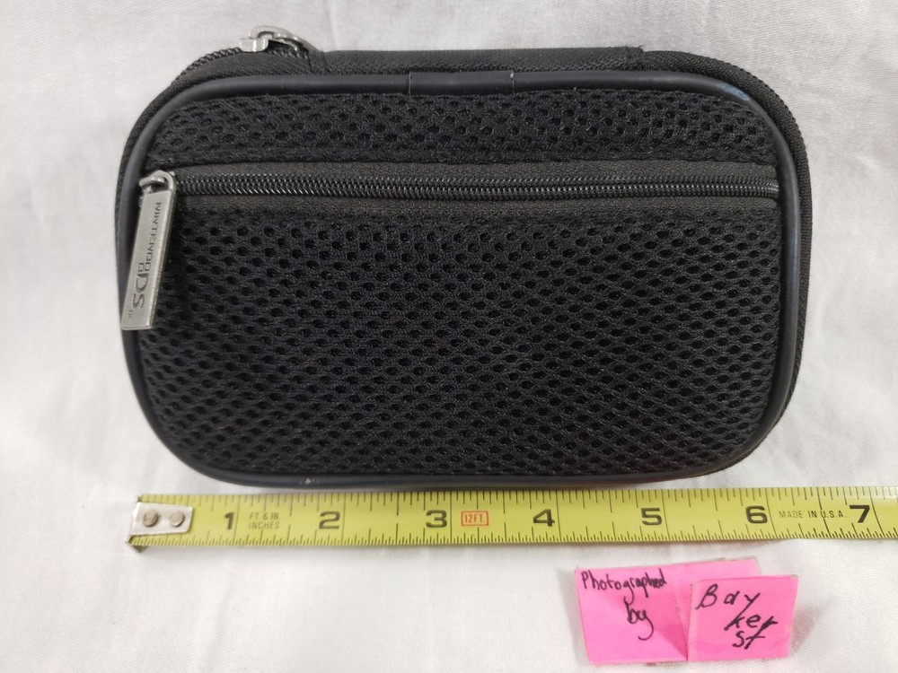 Official Nintendo DS Lite Carrying Case BLACK SILVER black logo compact small