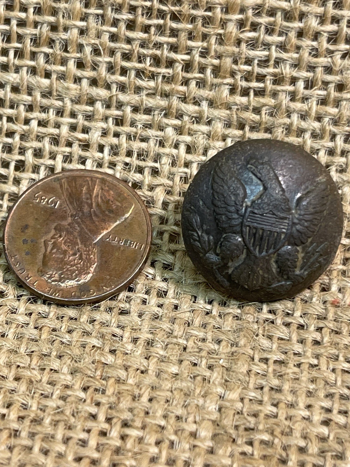 Excellent Dug Civil War Eagle Coat Button Dug At Kennesaw Mtn Georgia Complete