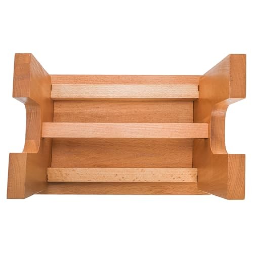 Wood Step Stool, 7.5 Inch Solid Bedside Foot Stool with Non-Slip Mat, Small