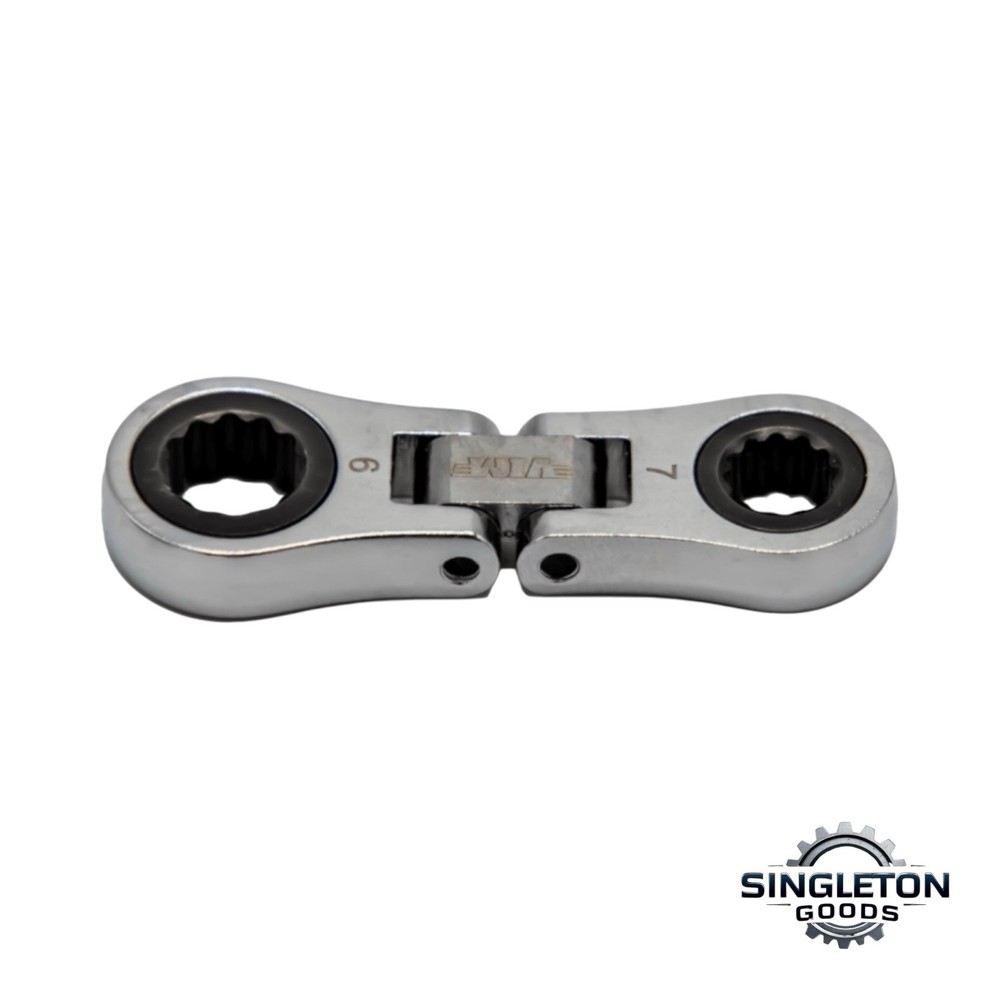 VIM Tools Nano Flex Ratcheting Wrench Set 3 Piece Double Sided Tools w Storage