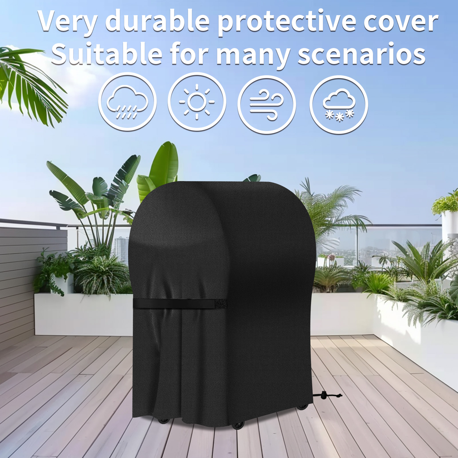 Heavy Duty Waterproof Gas 2 Burner Grill Cover UV Resistant Barbecue Cover 30''