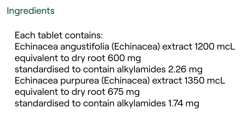 MediHerb Echinacea Premium 60 Tablets