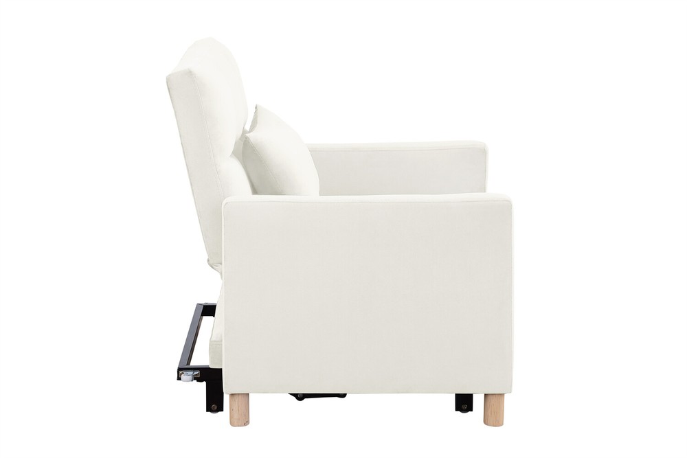 Convertible Sofa Bed Chair 3-in-1 Multi-Functional Folding Sofa Beige