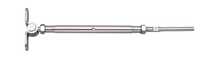 STAINLESS WALL MOUNT & HAND SWAGE STUD, 3/16" 316 SS