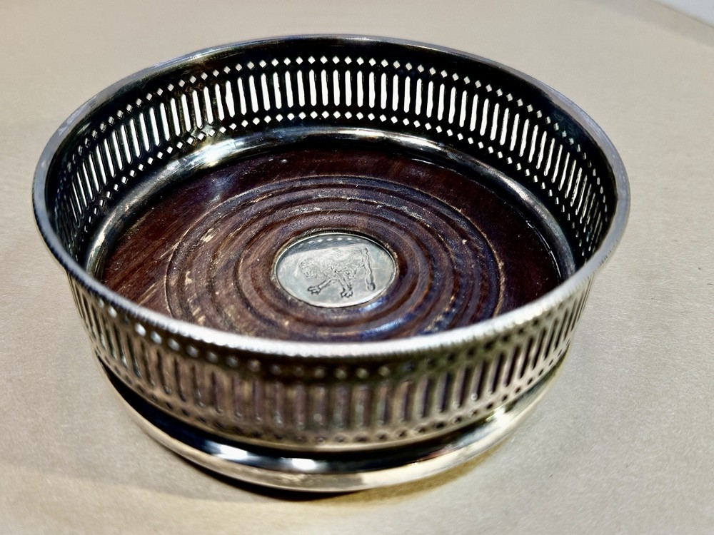 Sheffield English Silver Wine Bottle Coaster