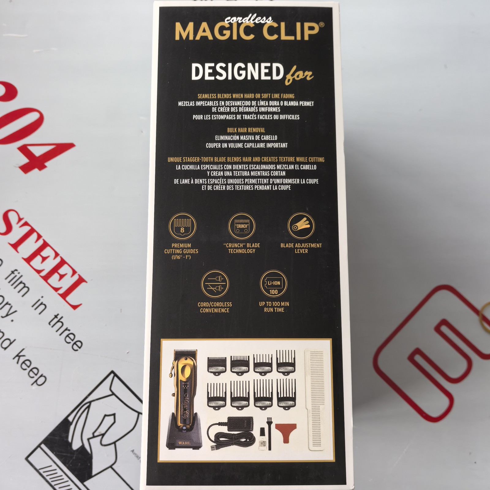 Wahl Professional 5-Star Cordless Gold Magic Clip Hair Clipper 8148-700 w/ Stand