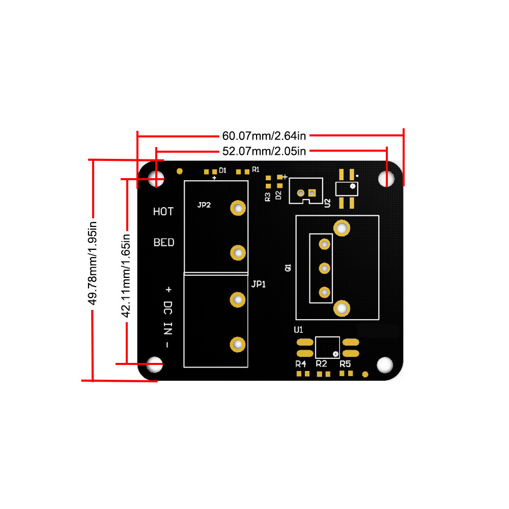 12-24V MOSFET High Current Load Hot Bed Module 3D Printer Power Expansion Board