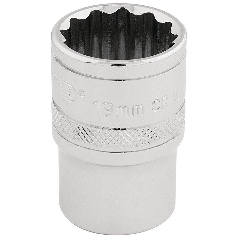 Draper 19mm 1/2" Square Drive Hi-Torq® 12 Point Socket