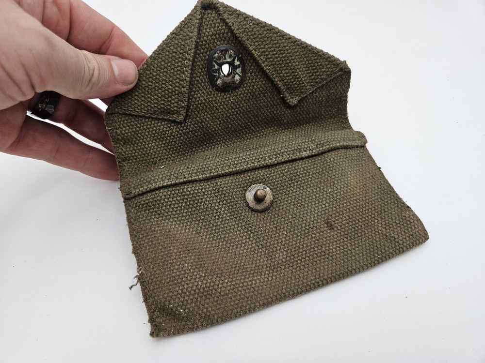 ORIGINAL WWII US ARMY M1942 FIRST AID CARRY BELT POUCH-Od