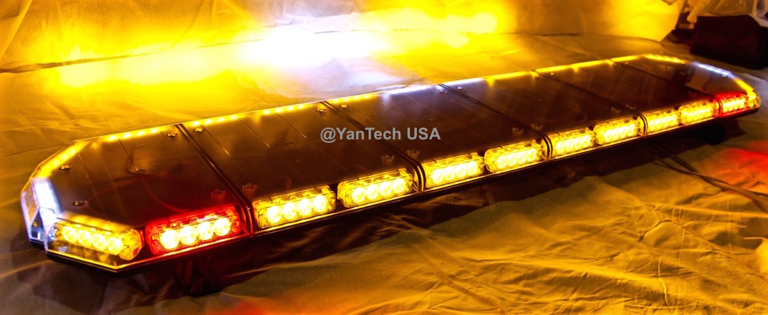 56" LED Strobe Beacon Lightbar w/ Cruise Control, Alley&Brake&Turn Signal Lights