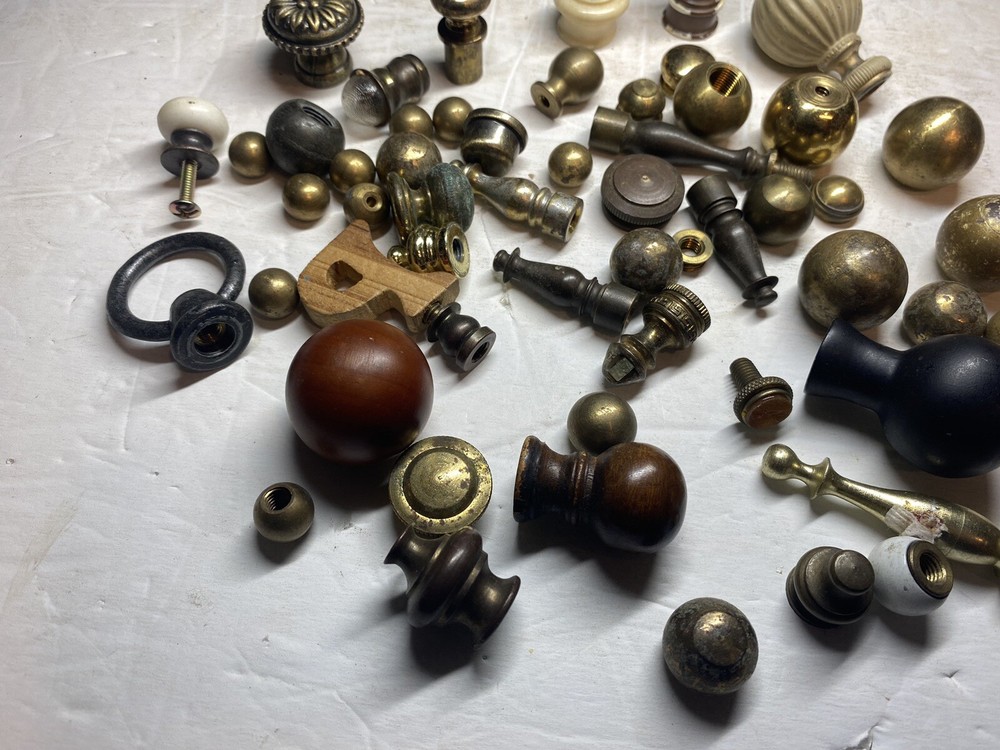 Vintage 56 Piece Lot Finials Pulls Hardware