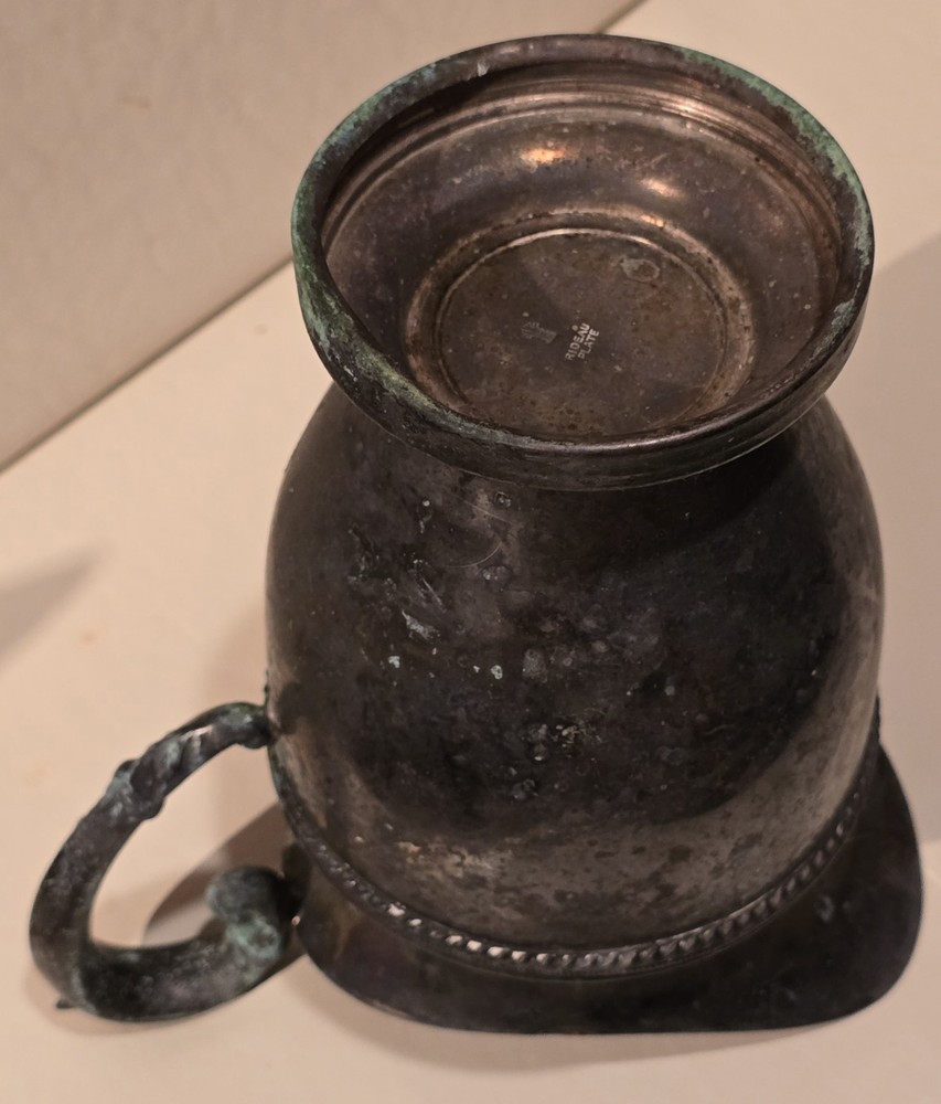 9" Elegant Birks Brand Rideau Plate Classic Design Silver Water Pitcher Jug