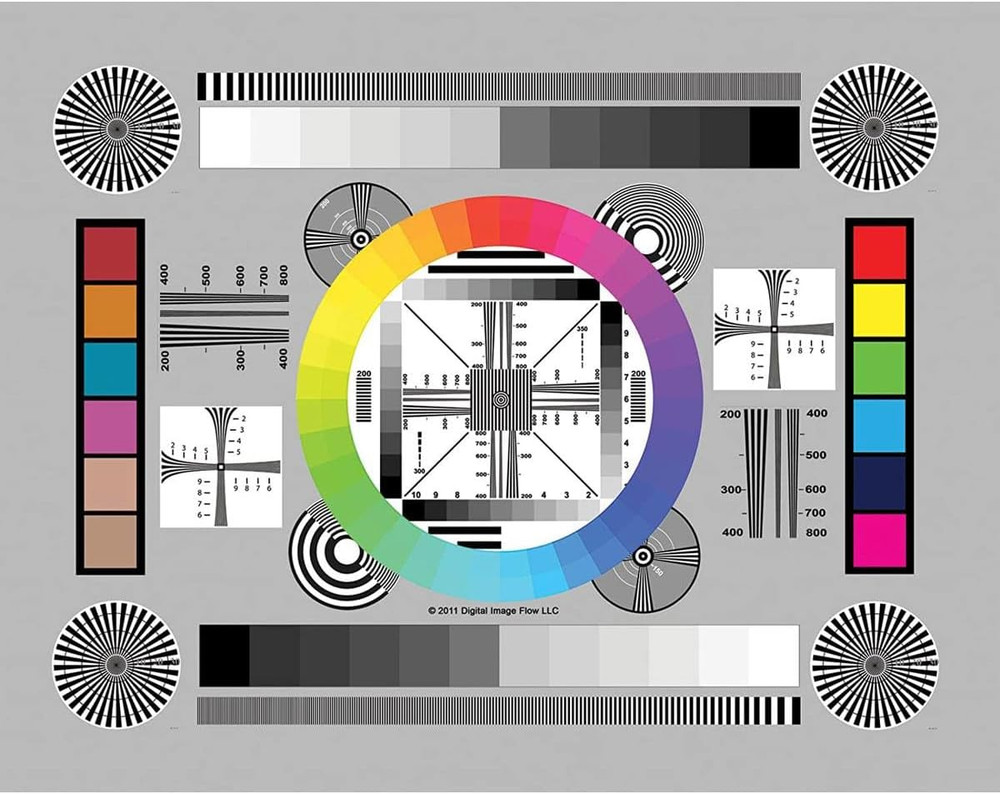 High Resolution 8.5X11 Chrome SD Professional Lens Test Chart, 3-Pack