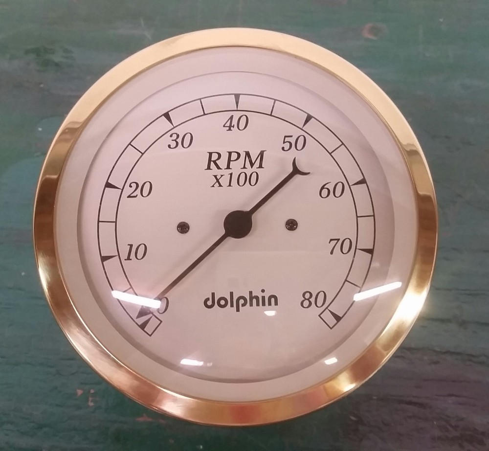 DOLPHIN 5" GOLD TACHOMETER