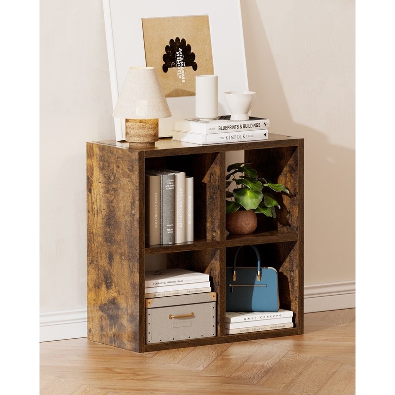 Wood Cube Storage Organizer W/ Removable Panels Home Office Living Room New