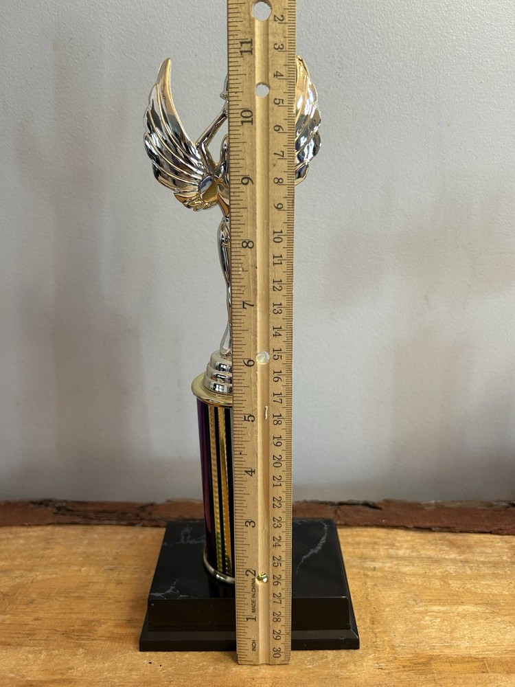 Trophy, Female, Winged, No Writing, Plastic Base