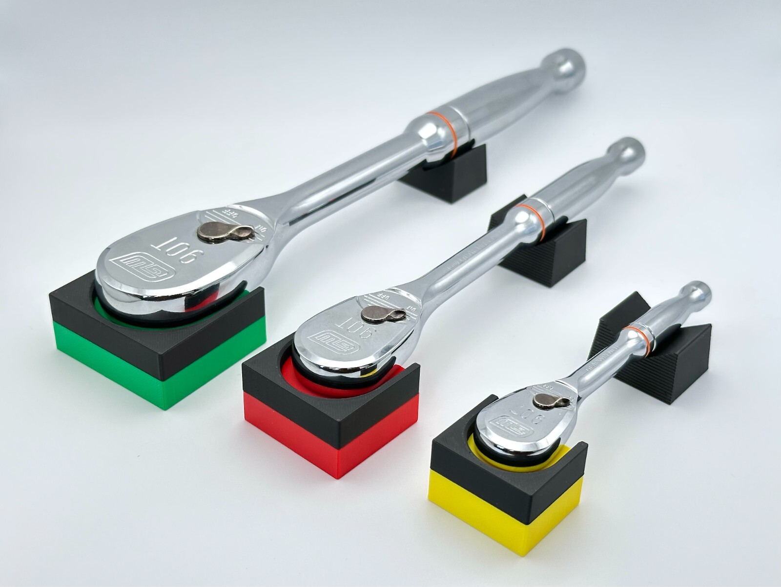 Modular Ratchet Organizers, Magnetic Base 1/4", 3/8", 1/2" | No Ratchet